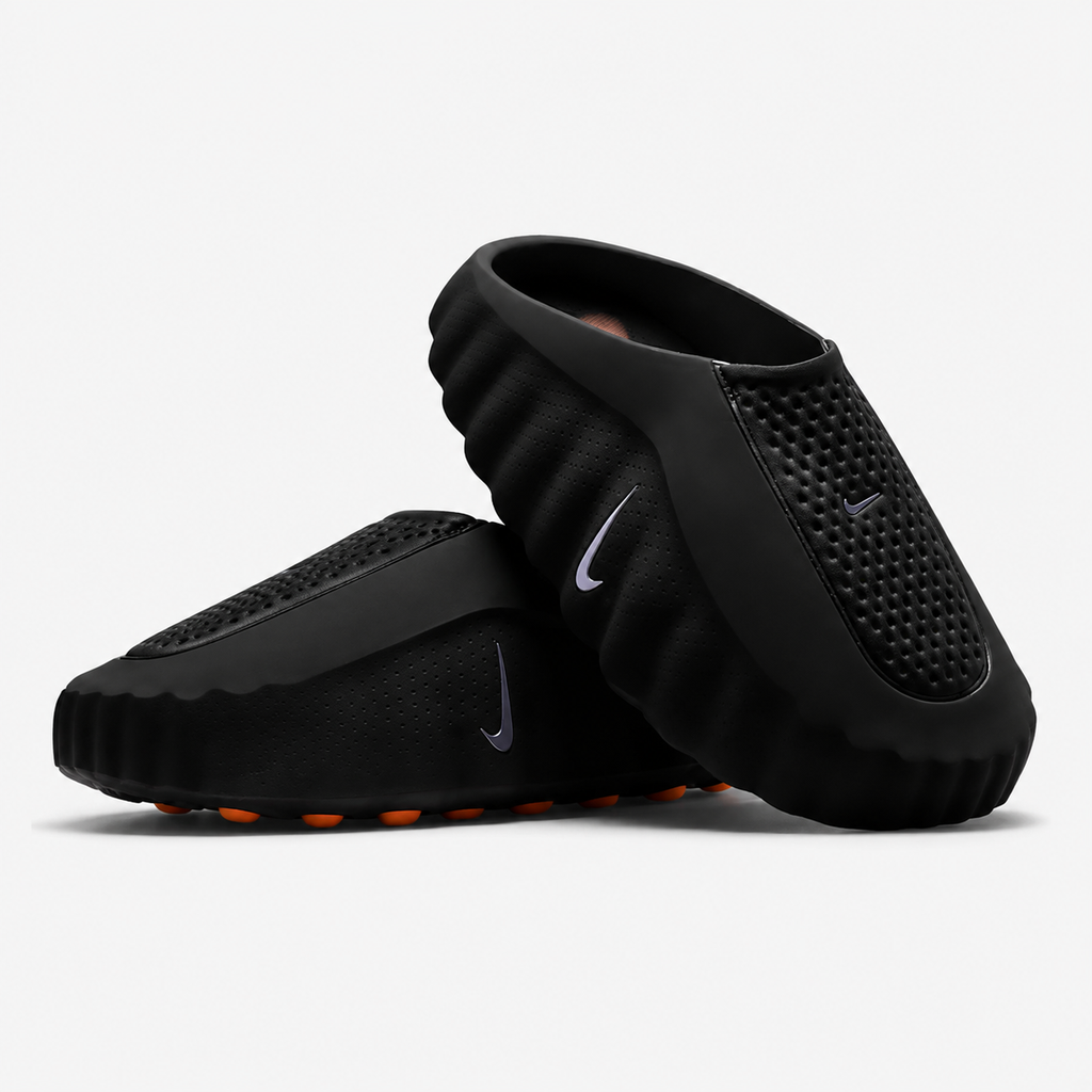 Nike Mind 001 Slide (Black / Chrome / Bright Orange)